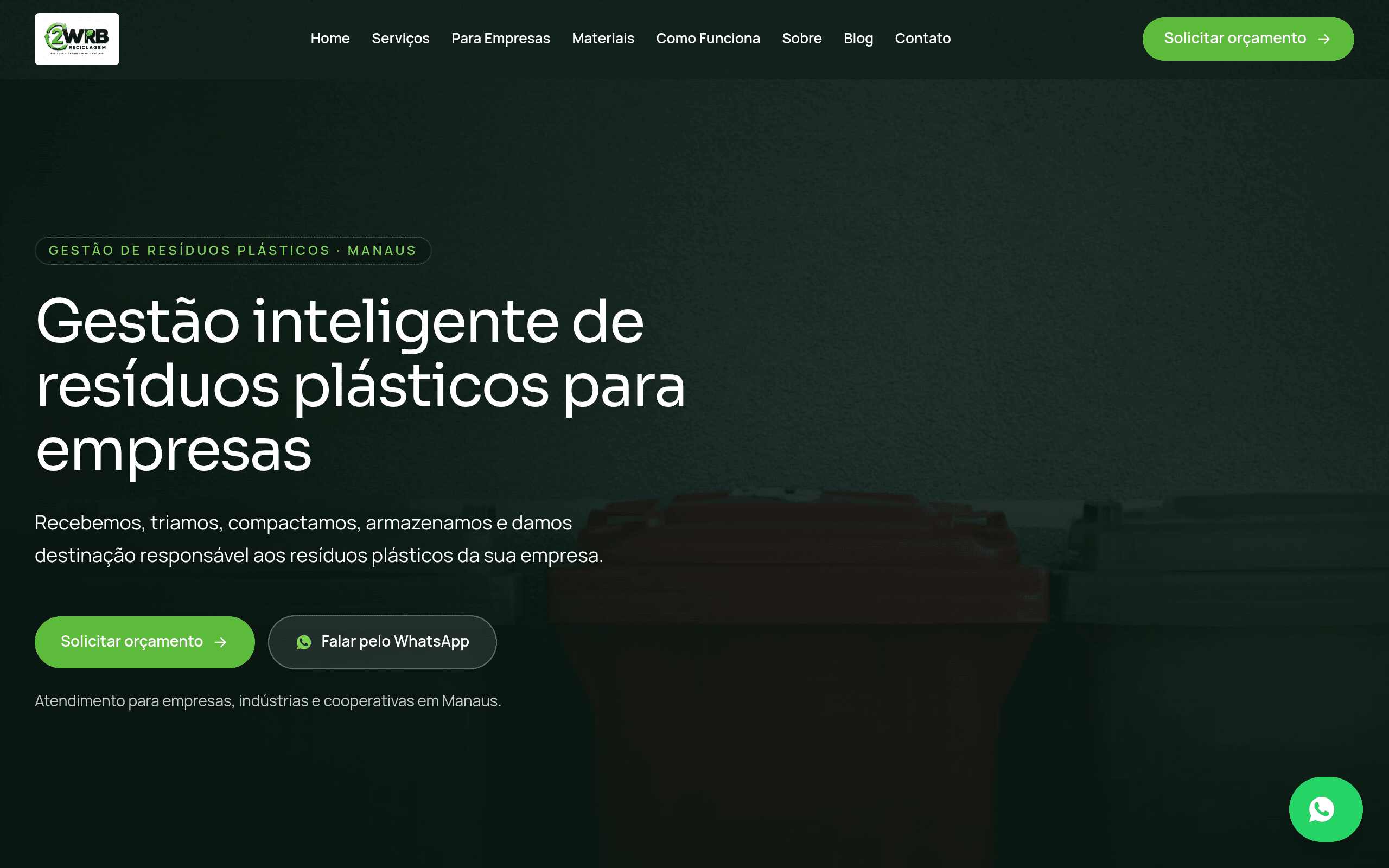 Home da 2 WRB Reciclagem