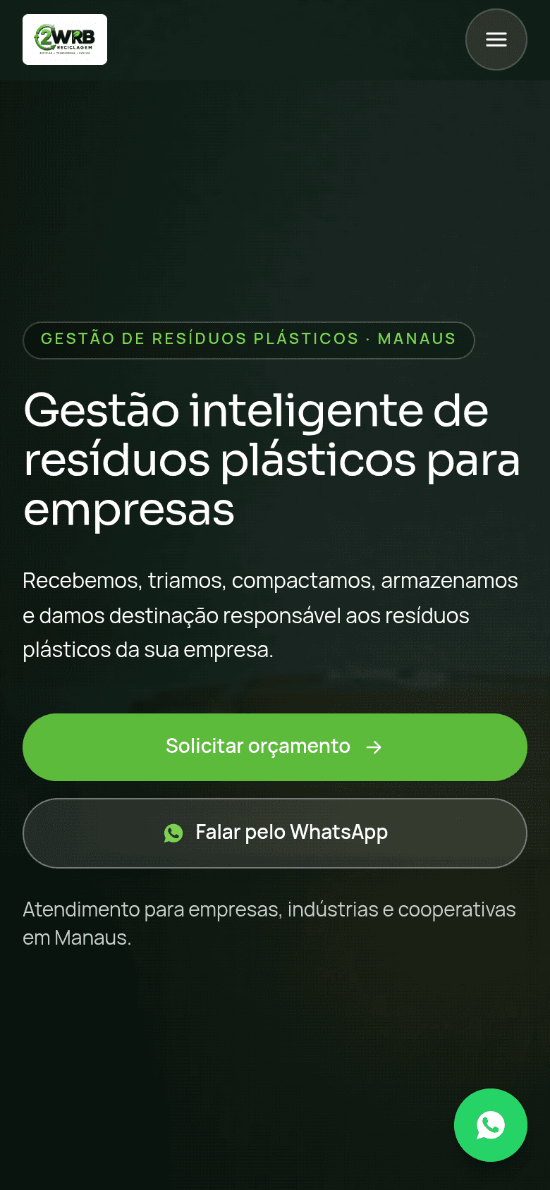 Versão mobile da 2 WRB Reciclagem