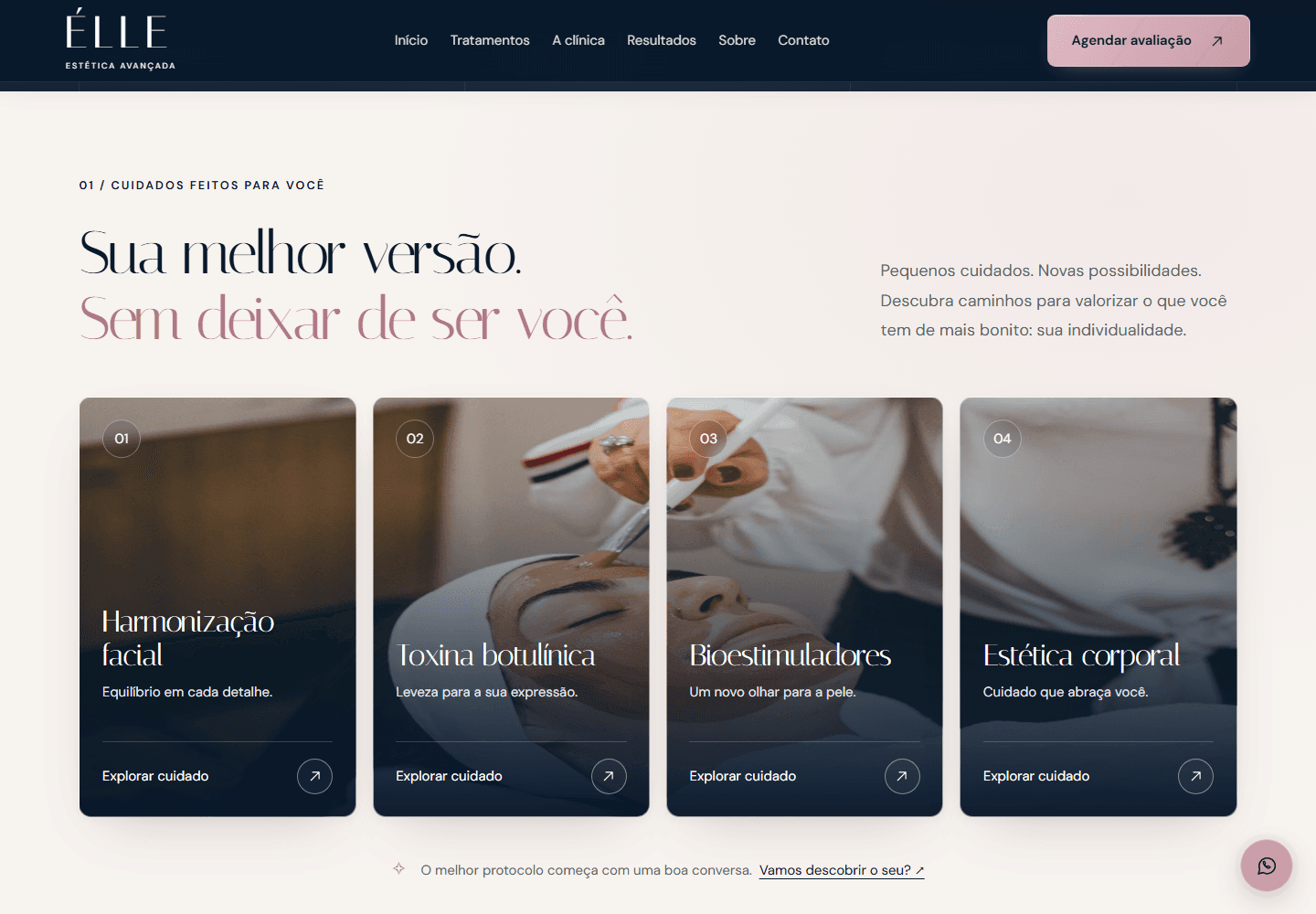 Tratamentos apresentados no website ÉLLE